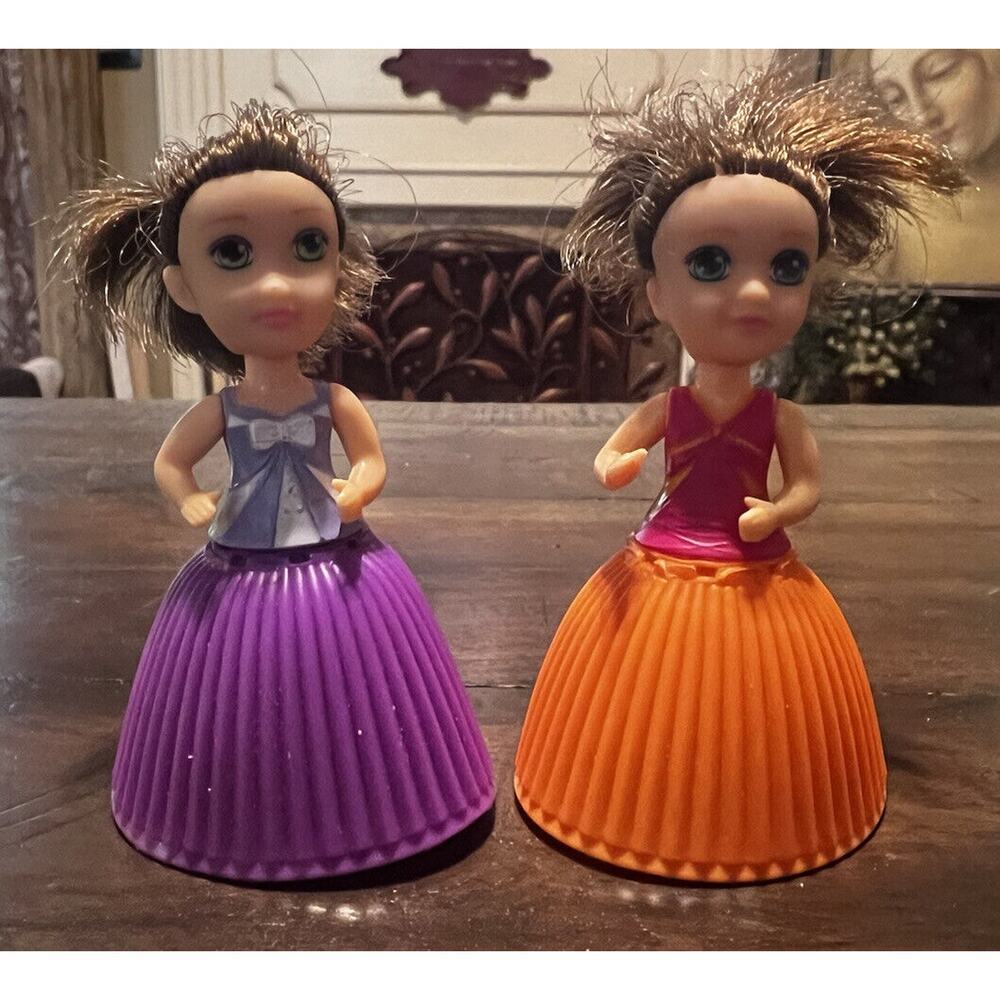 Emco Toys 2015 Set Of 2 Cupcake Dolls Orange Doll Purple Doll Hard To Find RARE